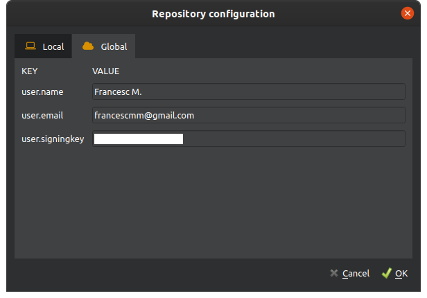 GitQlient - Repository config
